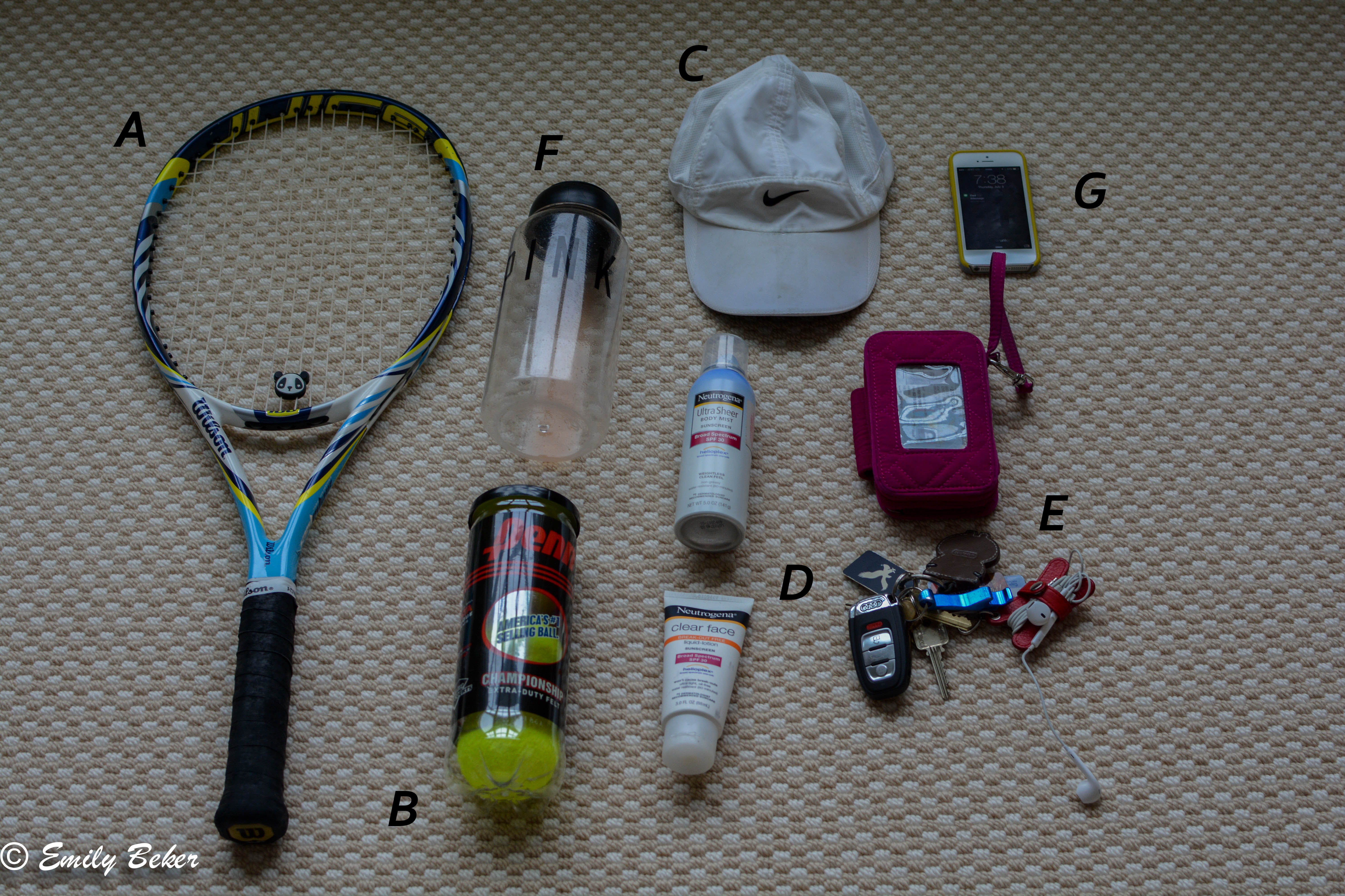 My Tennis Bag Contents 